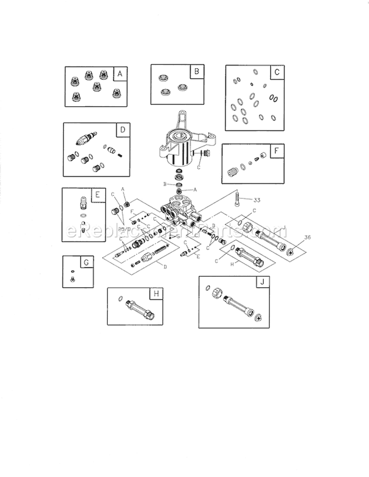 Pump Diagram and Parts List for 580752510  Craftsman Pressure Washer