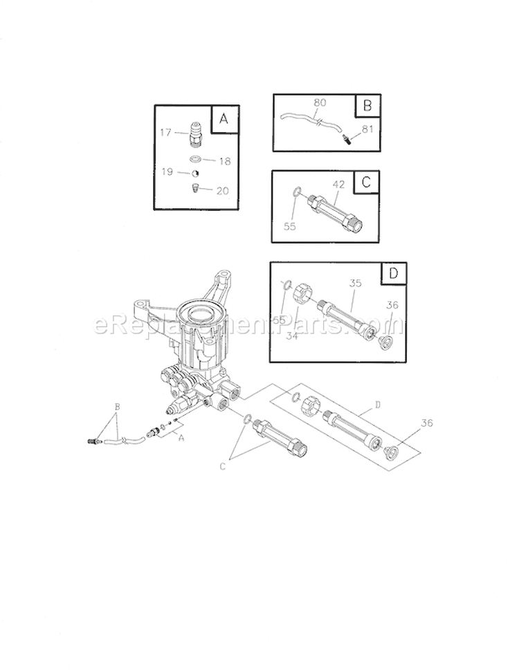 Page B Diagram and Parts List for 580752532  Craftsman Pressure Washer