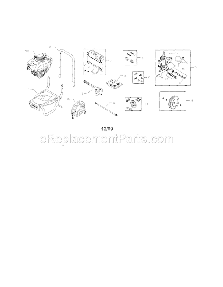 Pressure Washer Diagram and Parts List for 580752560  Craftsman Pressure Washer