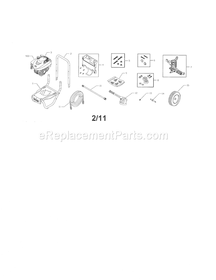 Page A Diagram and Parts List for 580752561  Craftsman Pressure Washer