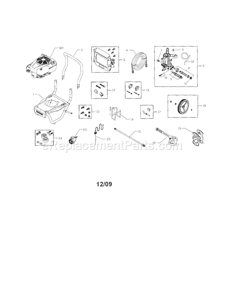 Pressure Washer Diagram and Parts List for 580752570  Craftsman Pressure Washer