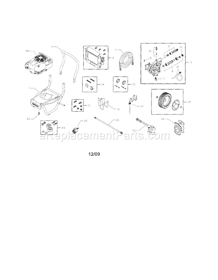 Pressure Washer Diagram and Parts List for 580752580  Craftsman Pressure Washer