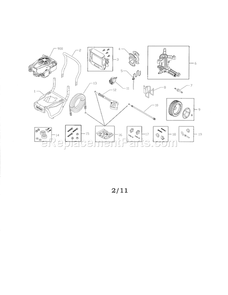 Page A Diagram and Parts List for 580752582  Craftsman Pressure Washer