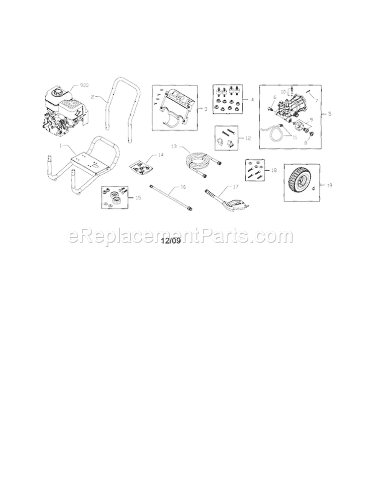 Pressure Washer Diagram and Parts List for 580752590  Craftsman Pressure Washer
