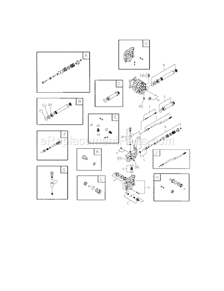 Pump Diagram and Parts List for 580752601  Craftsman Pressure Washer