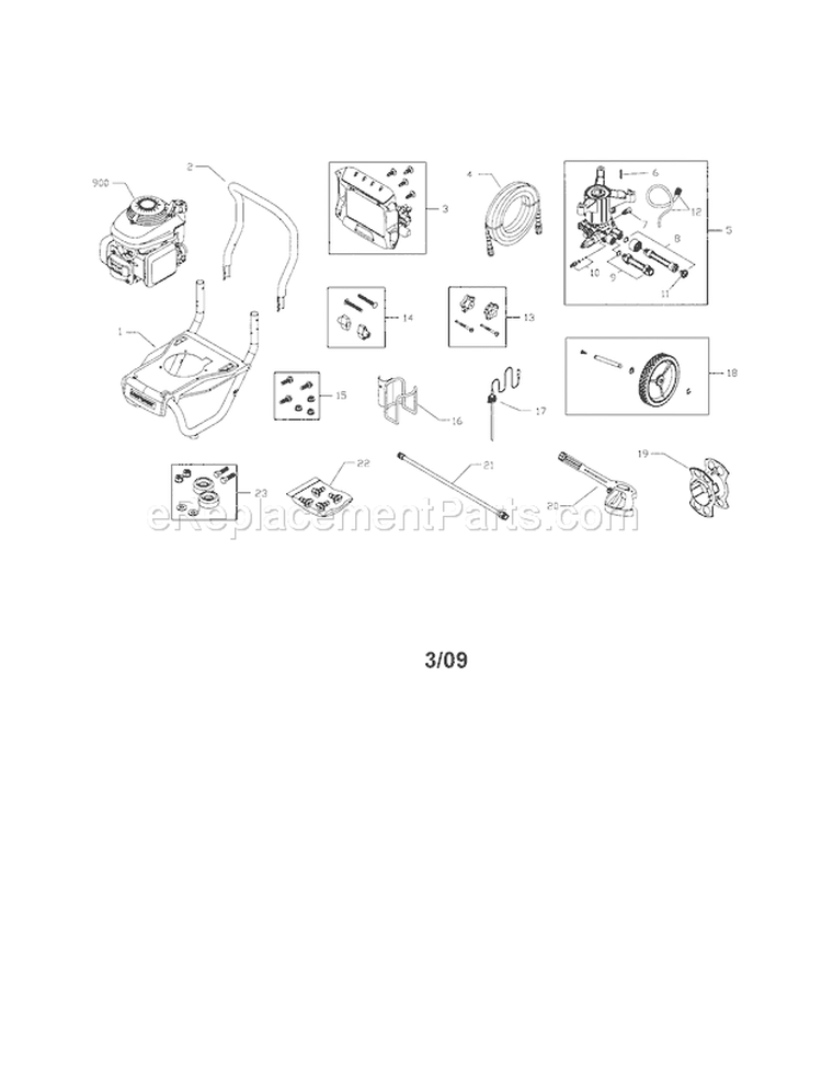 Pressure Washer Diagram and Parts List for 580752610  Craftsman Pressure Washer