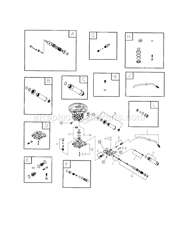Pump Diagram and Parts List for 580752710  Craftsman Pressure Washer