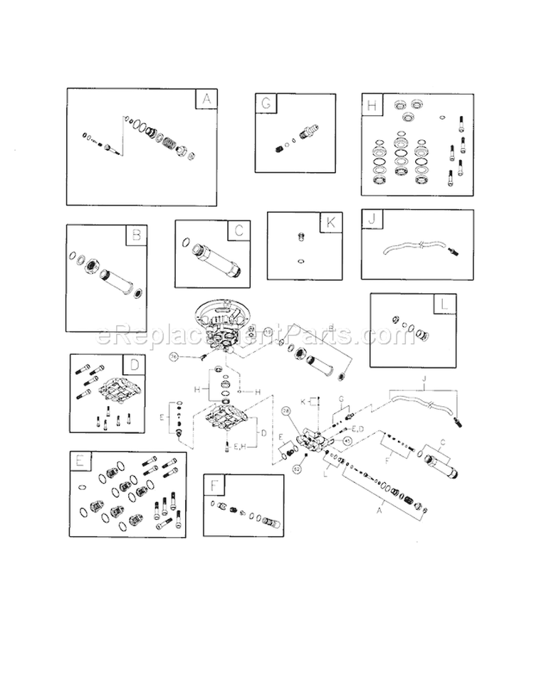 Pump Diagram and Parts List for 580752722  Craftsman Pressure Washer