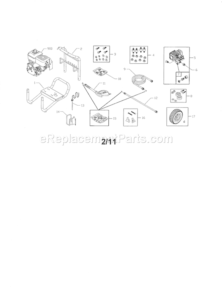Page A Diagram and Parts List for 580752840  Craftsman Pressure Washer