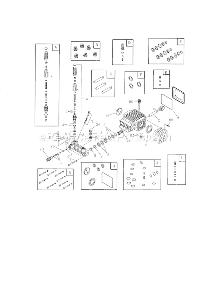 Page B Diagram and Parts List for 580752840  Craftsman Pressure Washer