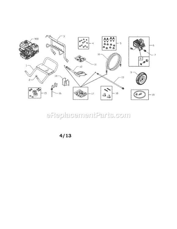Page A Diagram and Parts List for 580752990  Craftsman Pressure Washer