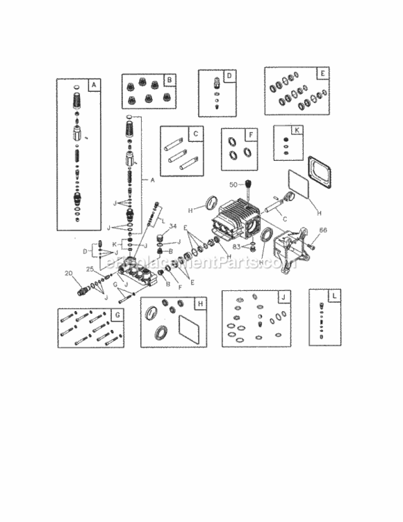 Page B Diagram and Parts List for 580752990  Craftsman Pressure Washer