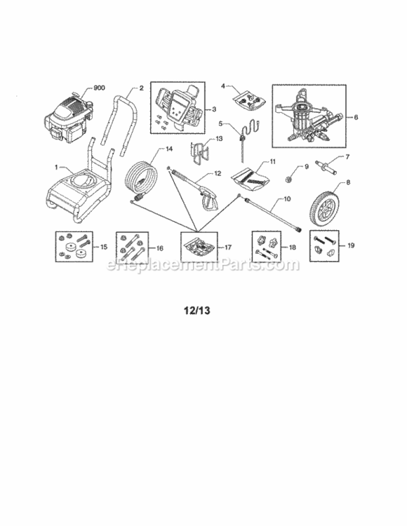 Page A Diagram and Parts List for 580754910  Craftsman Pressure Washer
