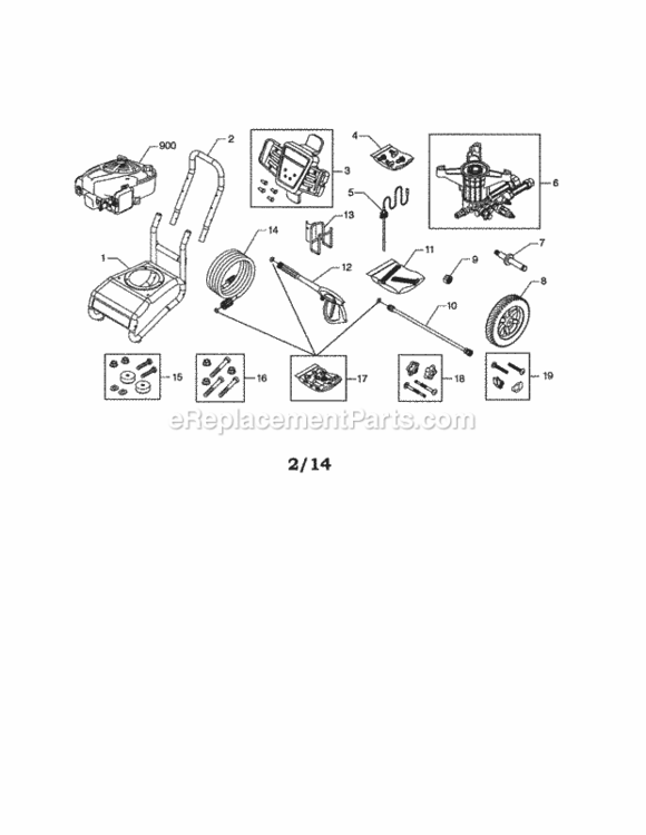 Page A Diagram and Parts List for 580754920  Craftsman Pressure Washer