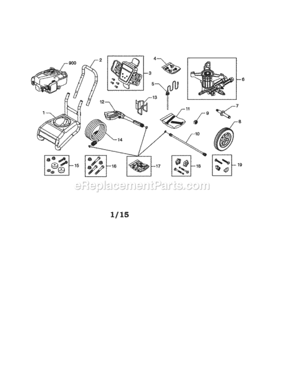 Page A Diagram and Parts List for 580754930  Craftsman Pressure Washer