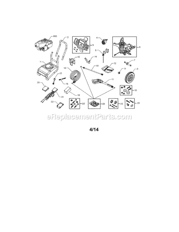 Page A Diagram and Parts List for 580754951  Craftsman Pressure Washer