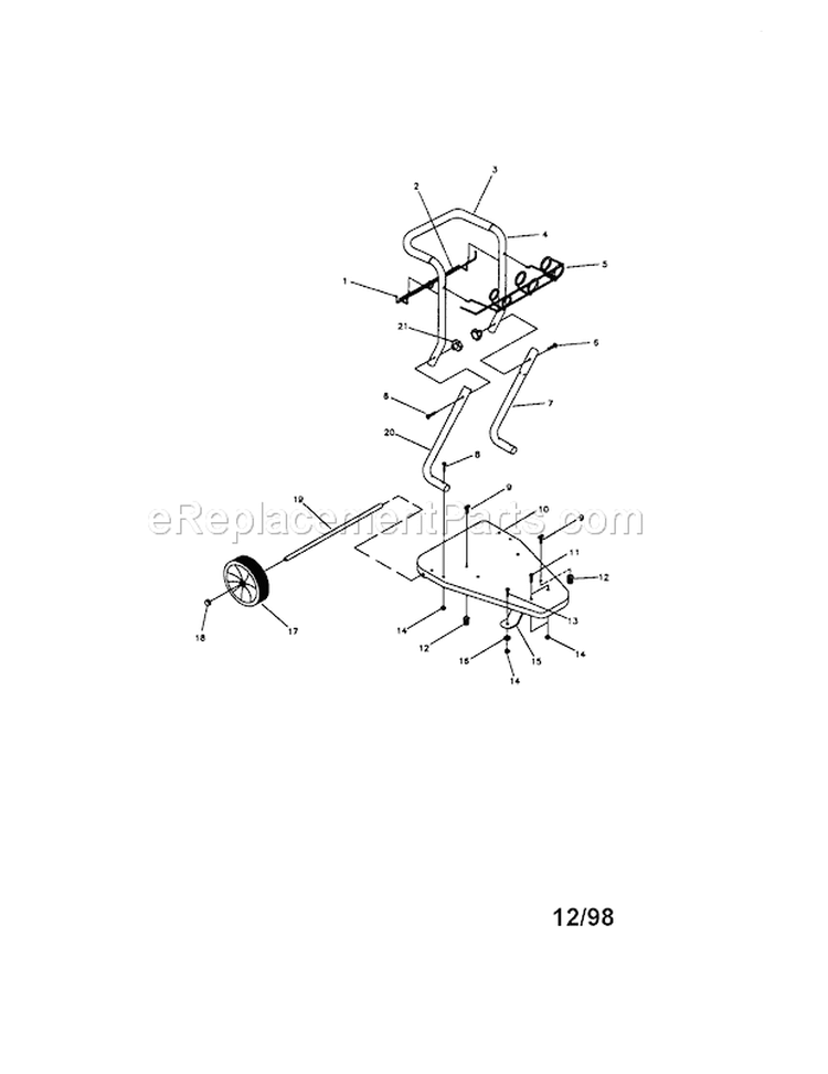 Page A Diagram and Parts List for 580760001  Craftsman Pressure Washer