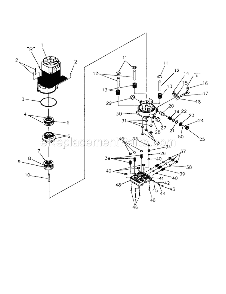 Page B Diagram and Parts List for 580760003  Craftsman Pressure Washer