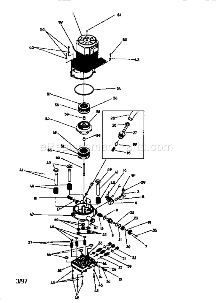 Replacement Parts Diagram and Parts List for 580760200  Craftsman Pressure Washer