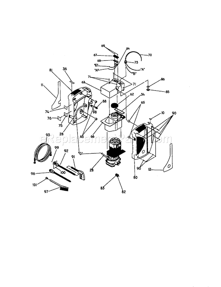 Page B Diagram and Parts List for 580760211  Craftsman Pressure Washer