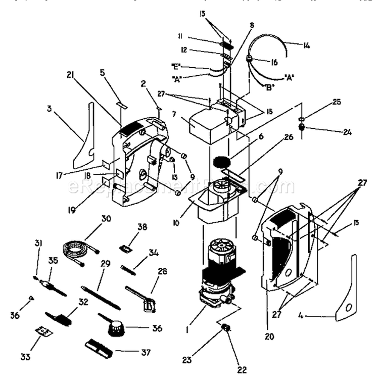 Page B Diagram and Parts List for 580760240  Craftsman Pressure Washer
