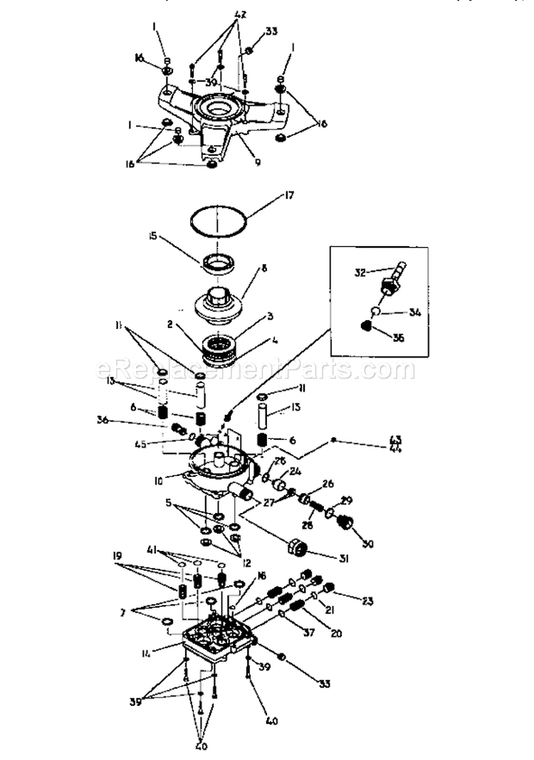 Pump Assembly Diagram and Parts List for 580761651  Craftsman Pressure Washer