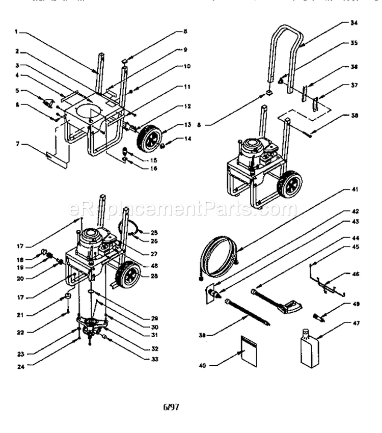Page A Diagram and Parts List for 580761652  Craftsman Pressure Washer