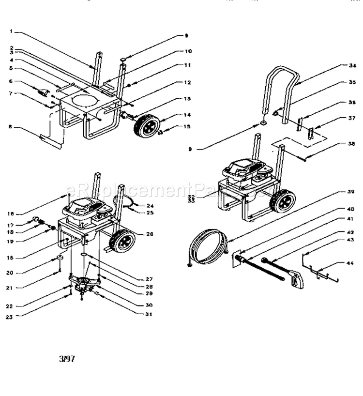 Page A Diagram and Parts List for 580761751  Craftsman Pressure Washer