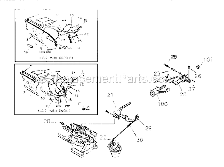 Ignition Coil Diagram and Parts List for 580762601  Craftsman Pressure Washer