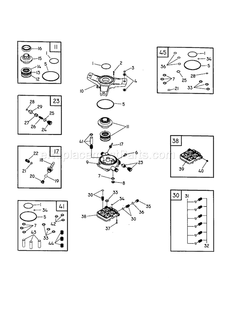 Pump Diagram and Parts List for 580768001  Craftsman Pressure Washer