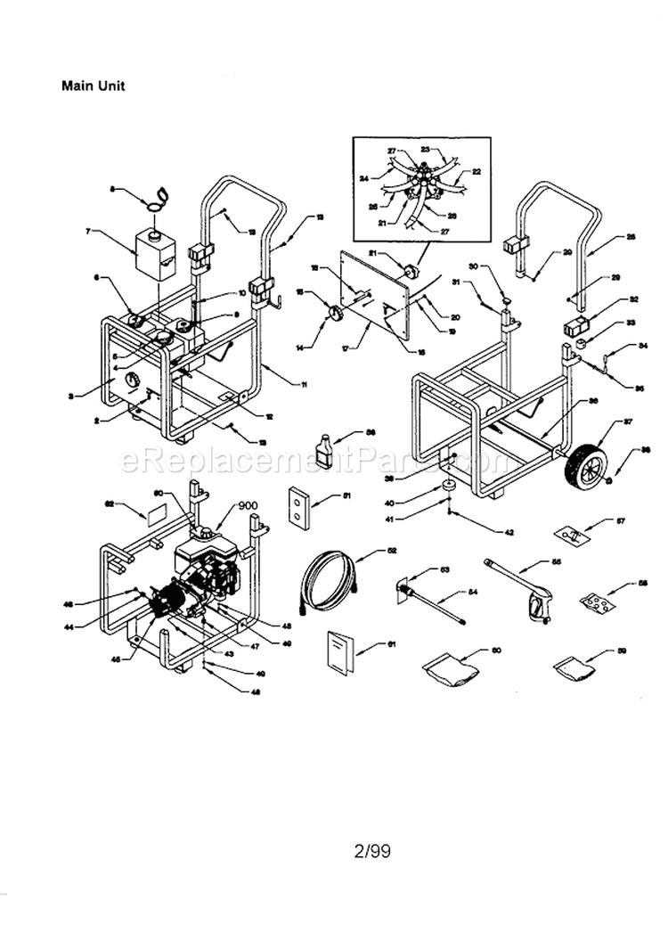 Page A Diagram and Parts List for 580768030  Craftsman Pressure Washer