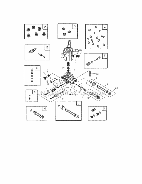 Page B Diagram and Parts List for 580988400  Craftsman Pressure Washer