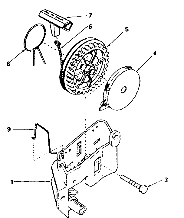 Starter No. 590552 Diagram and Parts List for 2002132228  Craftsman Engine