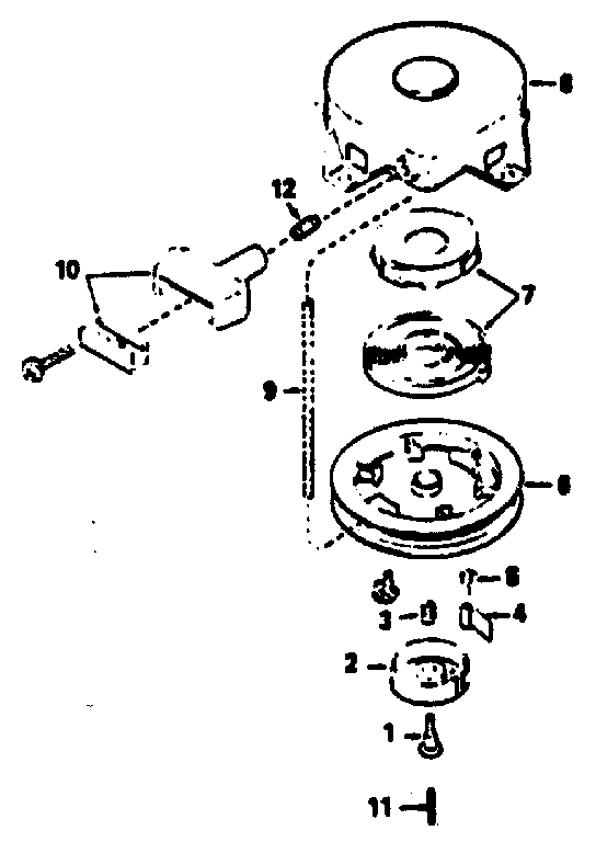 Rewind Starter Diagram and Parts List for 143354362  Craftsman Engine