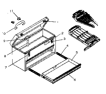 Chest Diagram and Parts List for 706650935  Craftsman Tool Stand & Cart