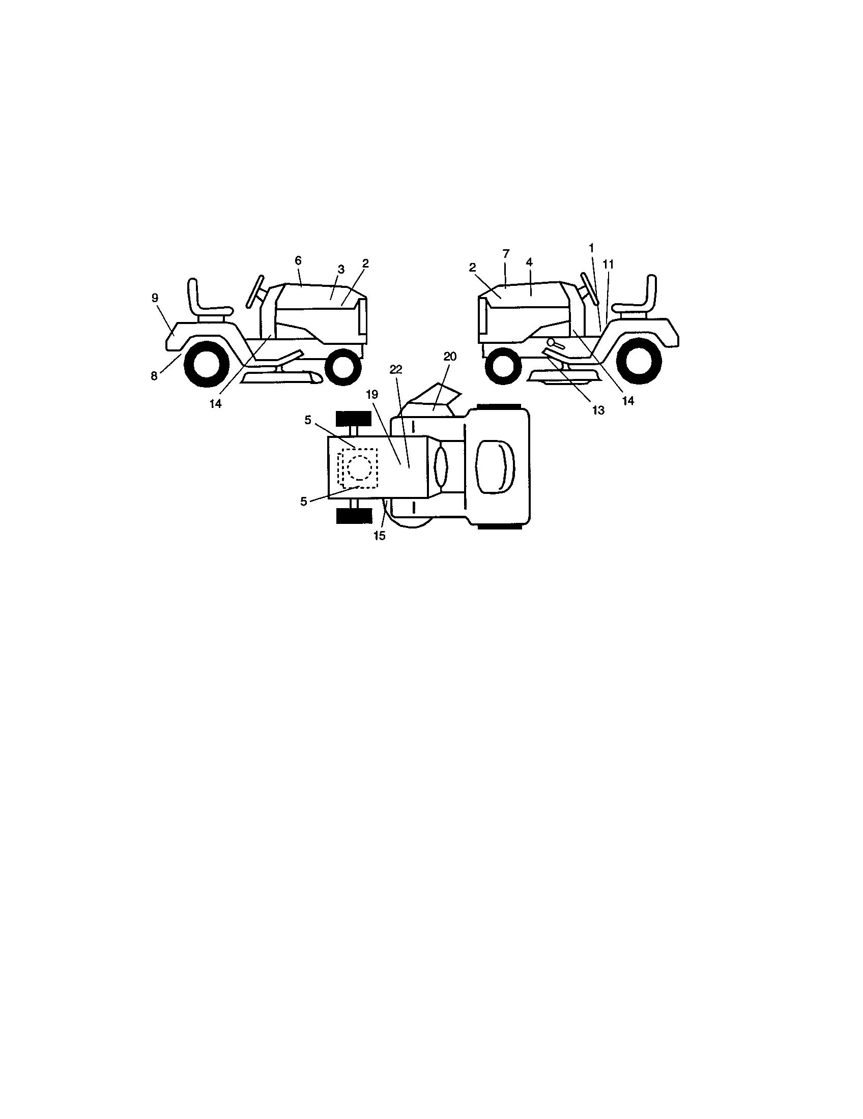 Decals Diagram and Parts List for 917271823  Craftsman Lawn Tractor