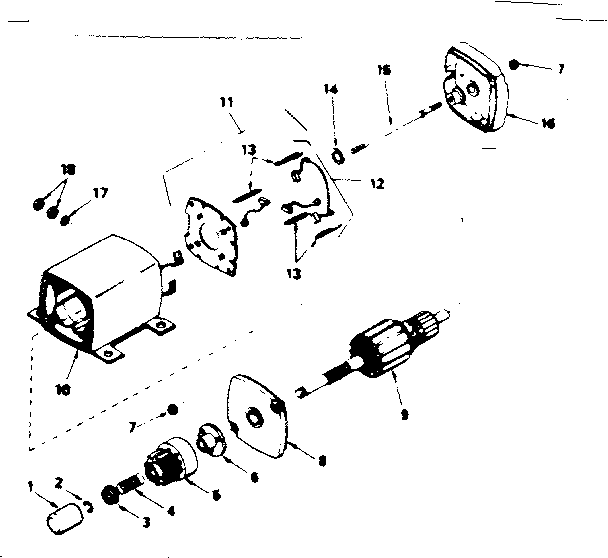 Starter Motor No. 33805 Diagram and Parts List for 143356012  Craftsman Engine
