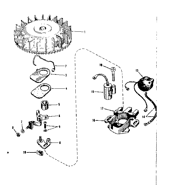 Magneto No. 30362(phelon F-3220-m3) Diagram and Parts List for 143504011  Craftsman Engine