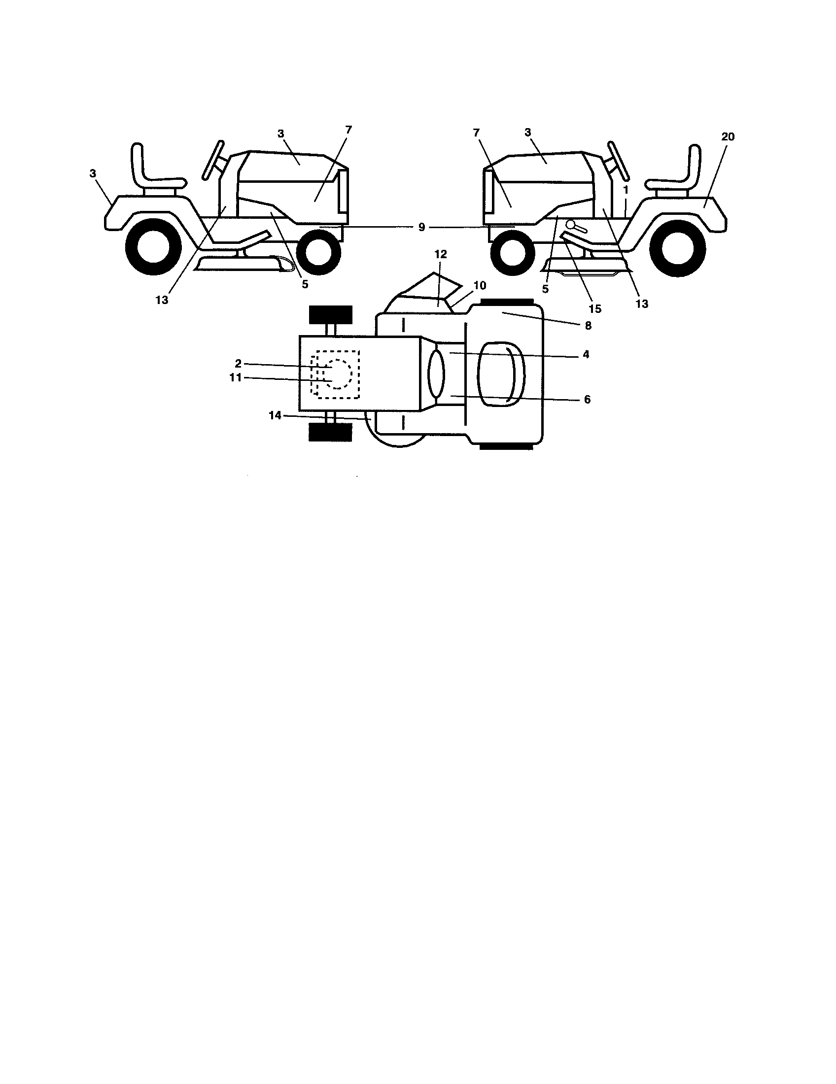 Decals Diagram and Parts List for 917254691  Craftsman Lawn Tractor