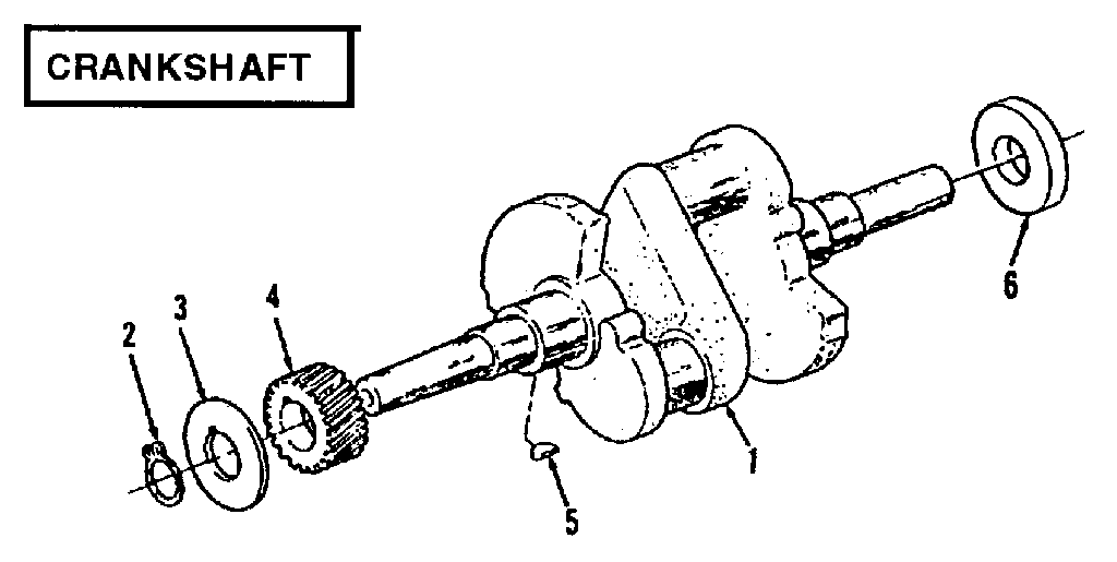 Crankshaft Diagram and Parts List for 73911054D  Craftsman Engine
