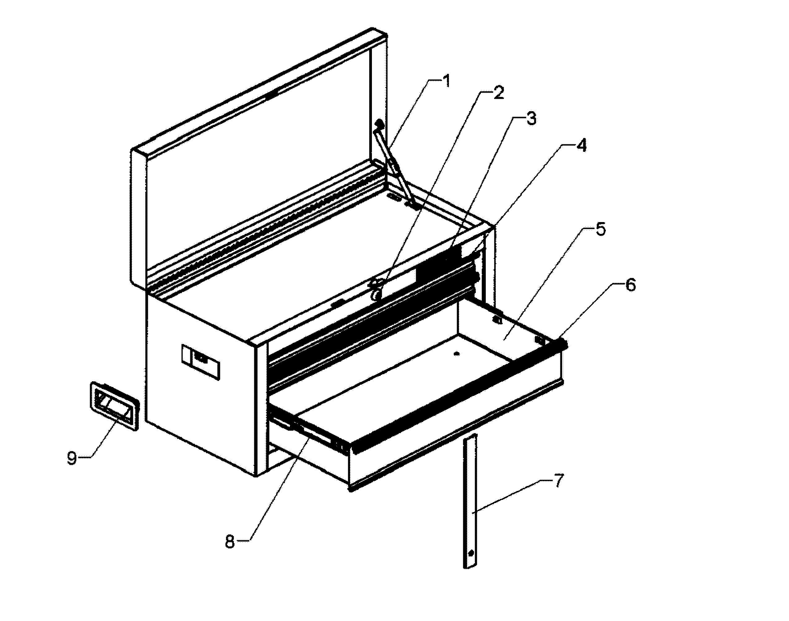 Tool Chest Diagram and Parts List for 706335070  Craftsman Tool Stand & Cart