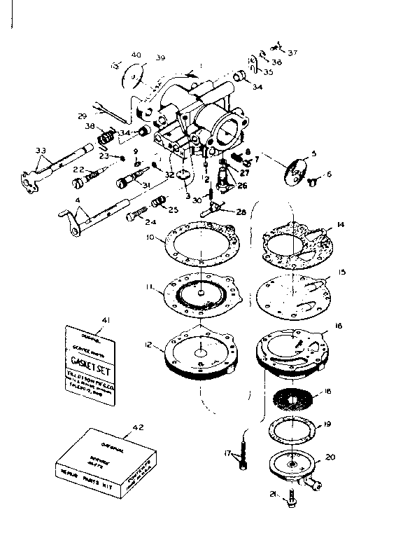Carburetor #630650 Diagram and Parts List for 91760014  Craftsman Chainsaw