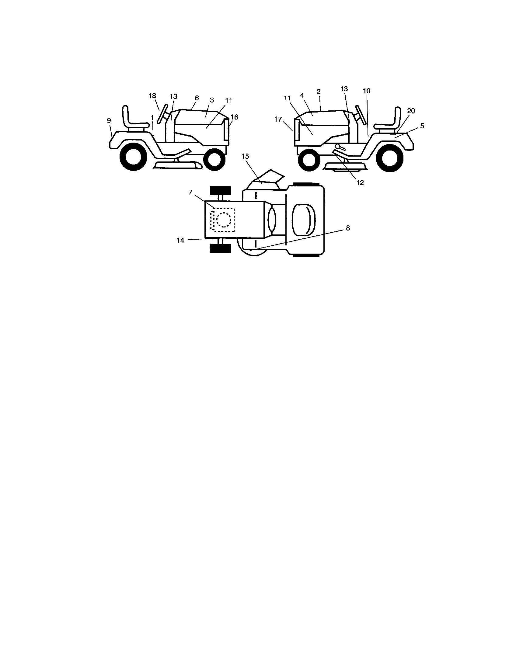Decals Diagram and Parts List for 917273710  Craftsman Lawn Tractor