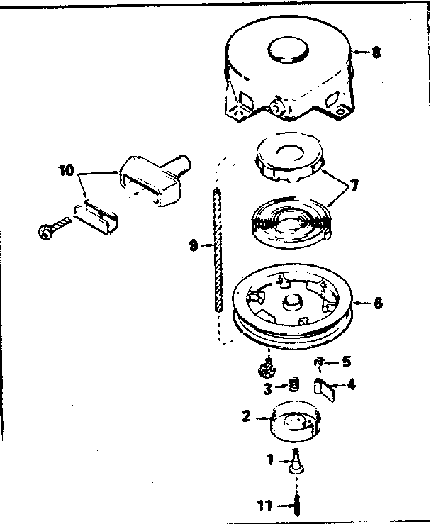 Rewind Starter No. 590420 Diagram and Parts List for 143756072  Craftsman Engine