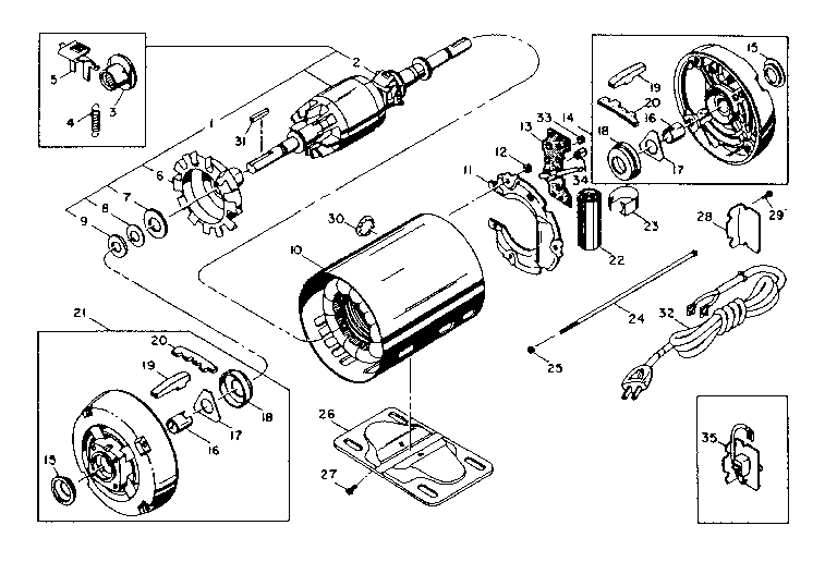 Unit Parts Diagram and Parts List for 39719241  Craftsman Grinder
