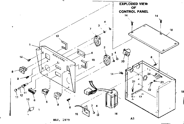 Control Panel Diagram and Parts List for 580325080  Craftsman Engine