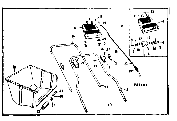 Throttle Control Assembly Diagram and Parts List for 53681601  Craftsman Lawn Mower