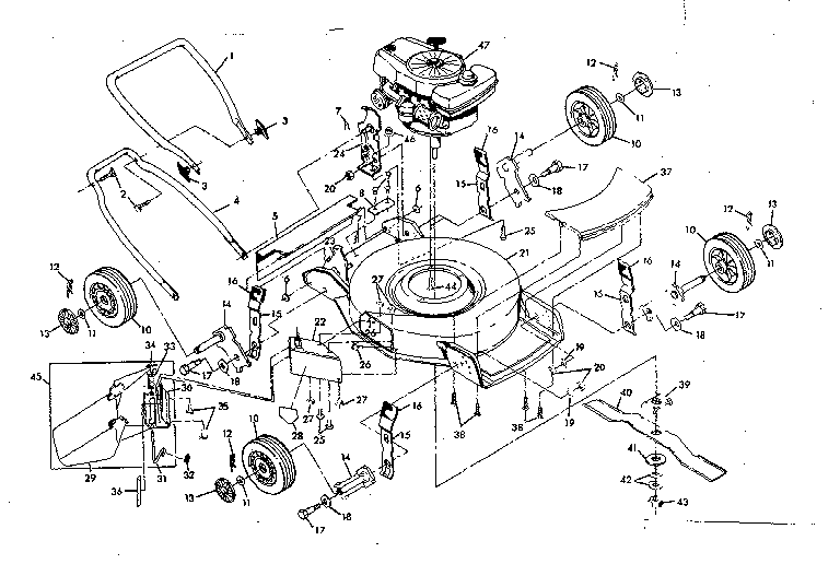 Replacement Parts Diagram and Parts List for 131921325  Craftsman Lawn Mower