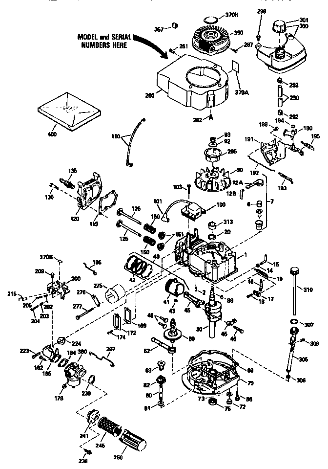 Engine (71/143) 143.963806 Diagram and Parts List for 143963806  Craftsman Engine
