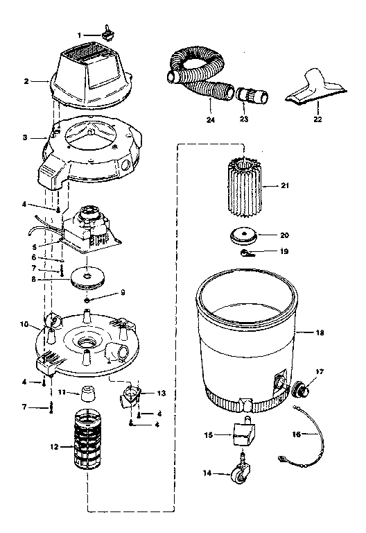 Unit Diagram and Parts List for 113179440  Craftsman Filters & Accessories